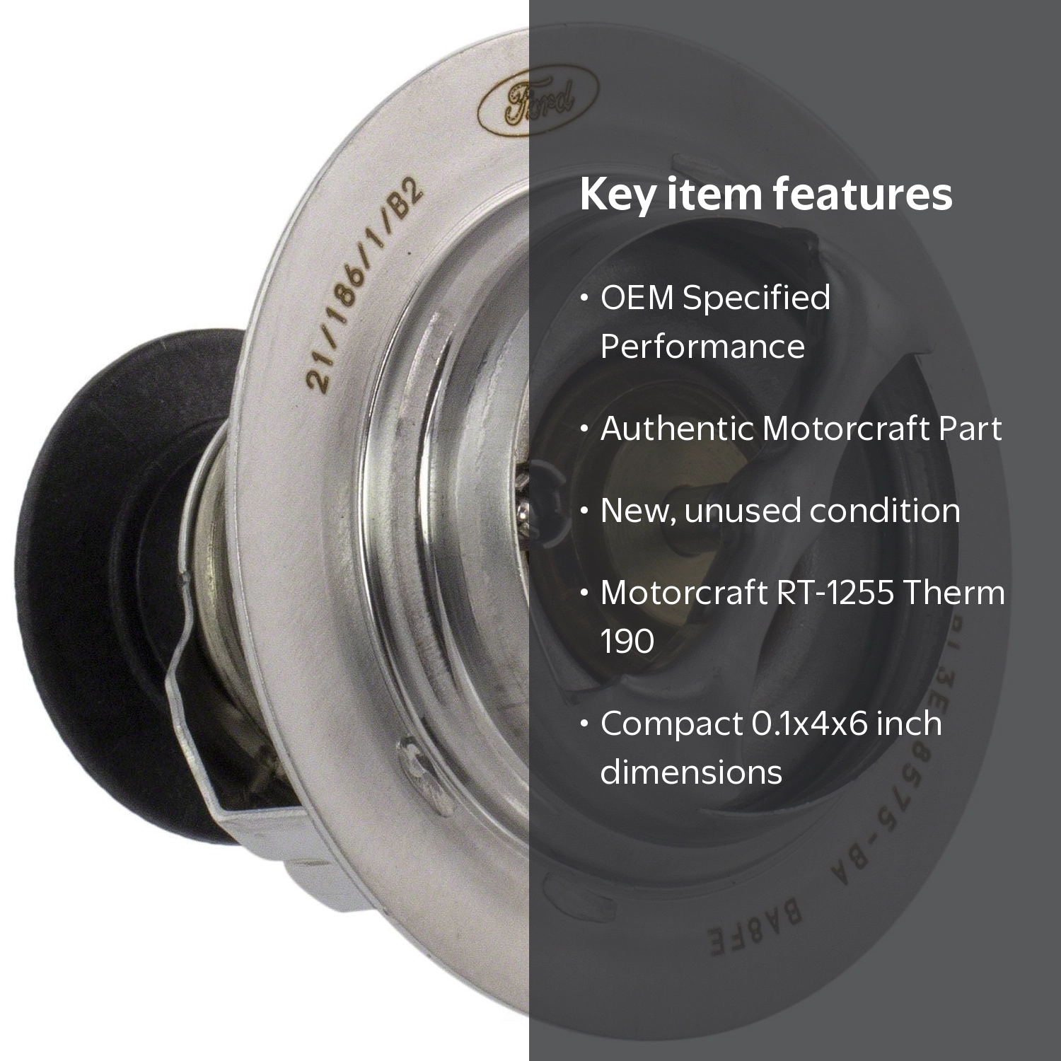 「RT-159097」 Motorcraft, Thermostat, RT-1255 Therm 190, All Weather - Walmart.com