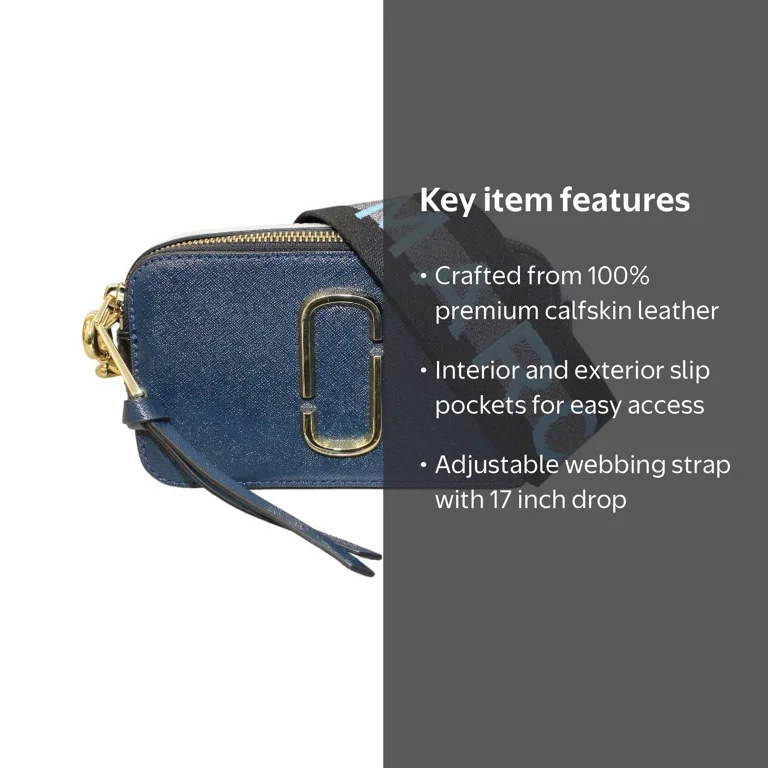Marc Jacobs, Snapshot Small Camera Bag, One Size, Blue Sea Multi
