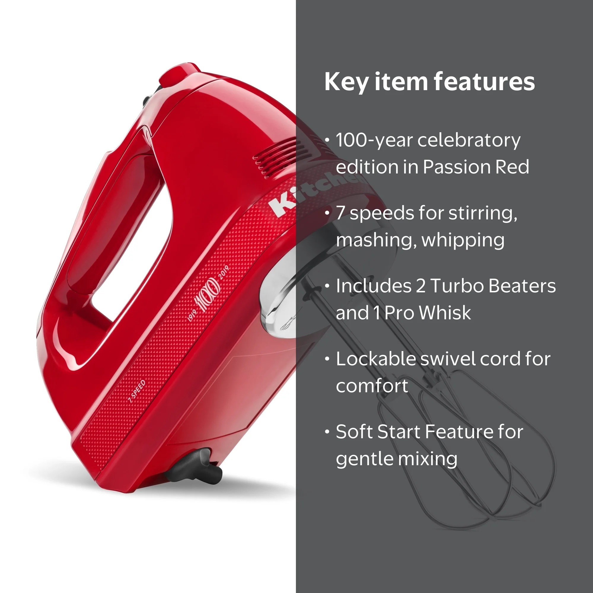 KitchenAid Electric 7-Speed Hand Mixer, 100 Year Limited Edition