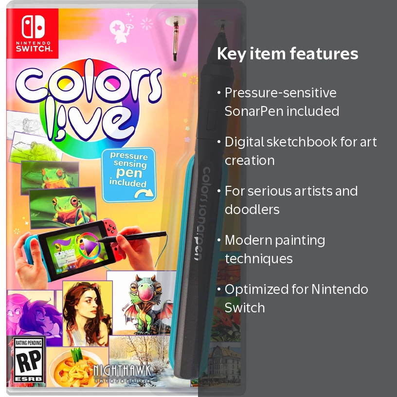 NintendoSwitch 美品 Nighthawk Interactive Colors Live, Nintendo Switch + Colors