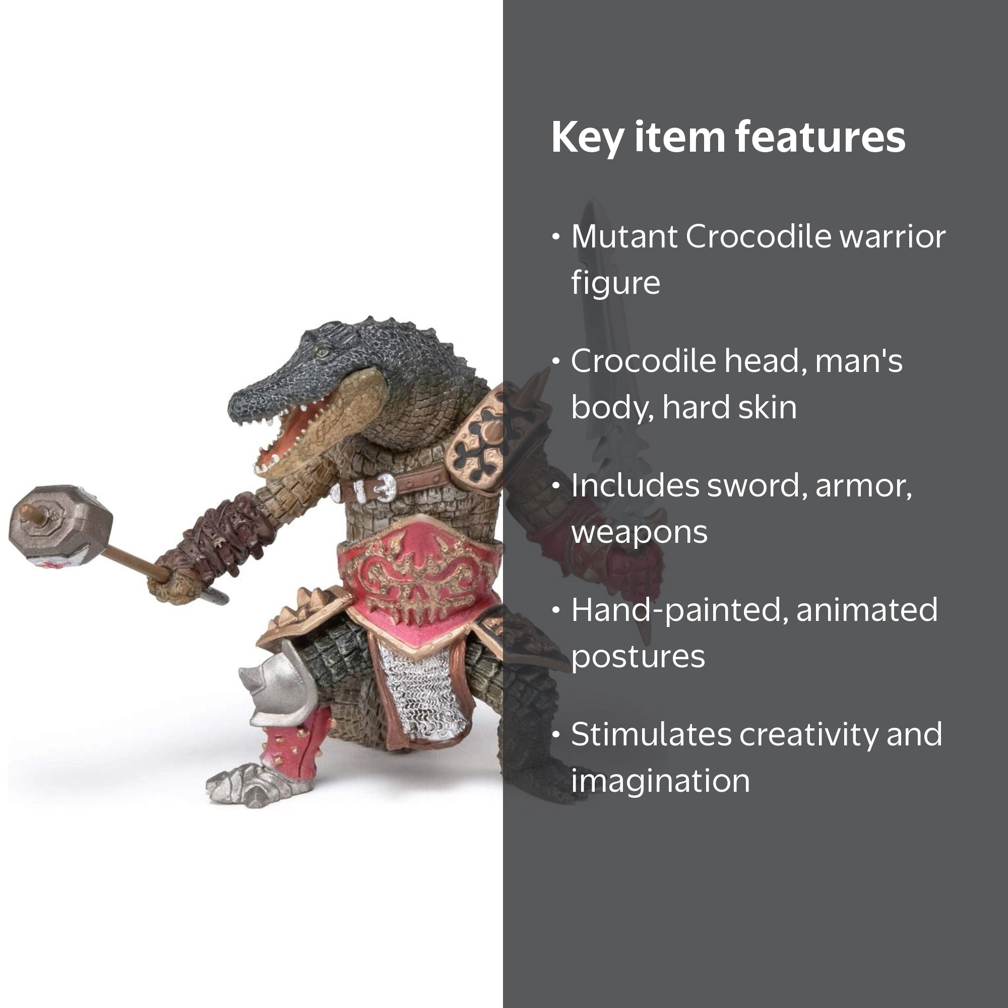 Papo Fantasy World Figure, Crocodile Mutant - Walmart.com
