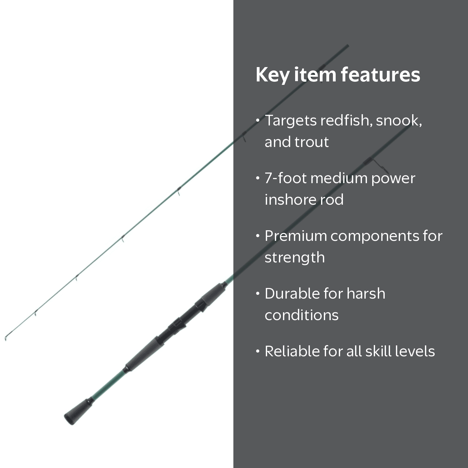 Tsunami Seatech Elite Inshore Fishing Rod, Assorted, 7'0''-M