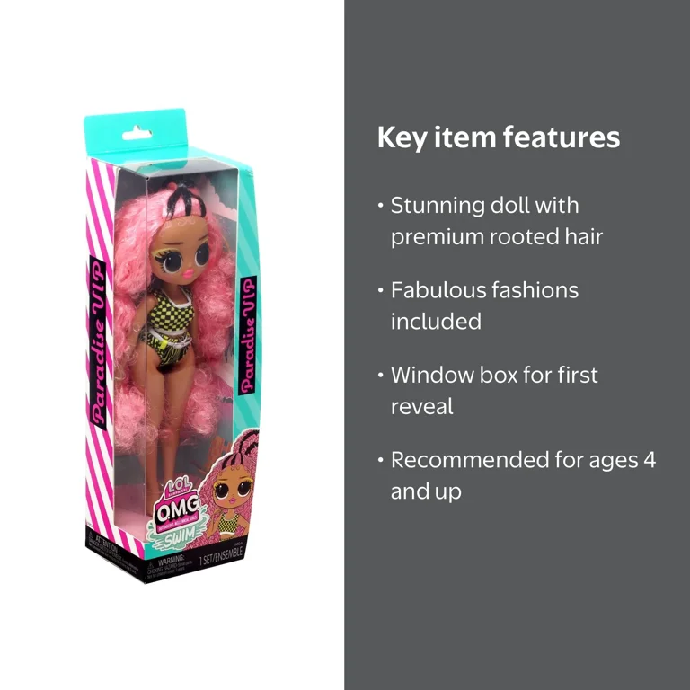 L.O.L. Surprise OMG Swim Doll - Paradise VIP with Rooted Hair