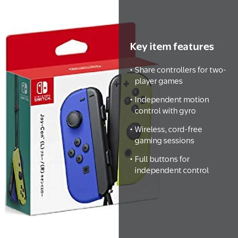 Nintendo Switch Joy-Con in Blue/Neon Yellow (L-R) - Japan Import