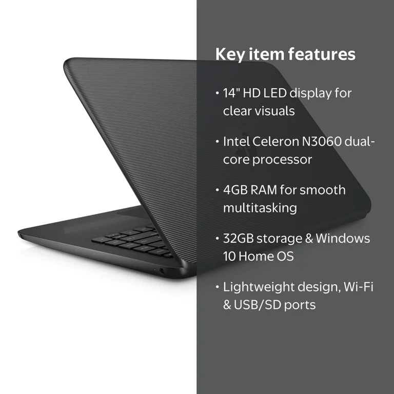 Windowsノート本体 HP Notebook Windows 10 Celeron N3060 4GB Free Shipping! \HP Stream 14\\ Laptop, 4GB RAM, Intel Celeron