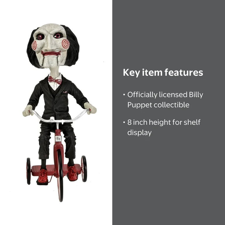 NECA - Billy The Puppet Action Figure - Head Knockers from Saw