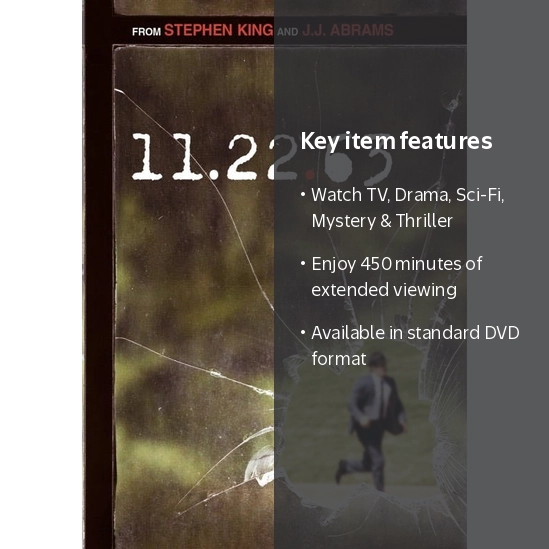 Warner Bros., 11.22.63, DVD, Science Fiction, Mystery, Thriller