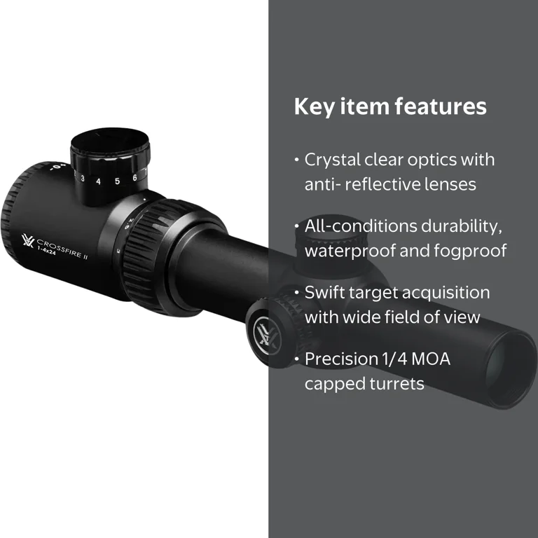 Vortex Optics Crossfire II Riflescope 1-4x24mm, V-Brite Reticle