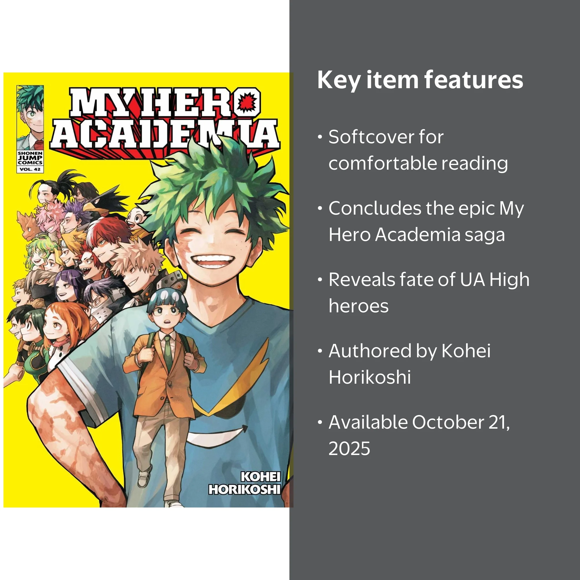 Kohei Horikoshi, My Hero Academia, Vol. 42, Final Volume Paperback