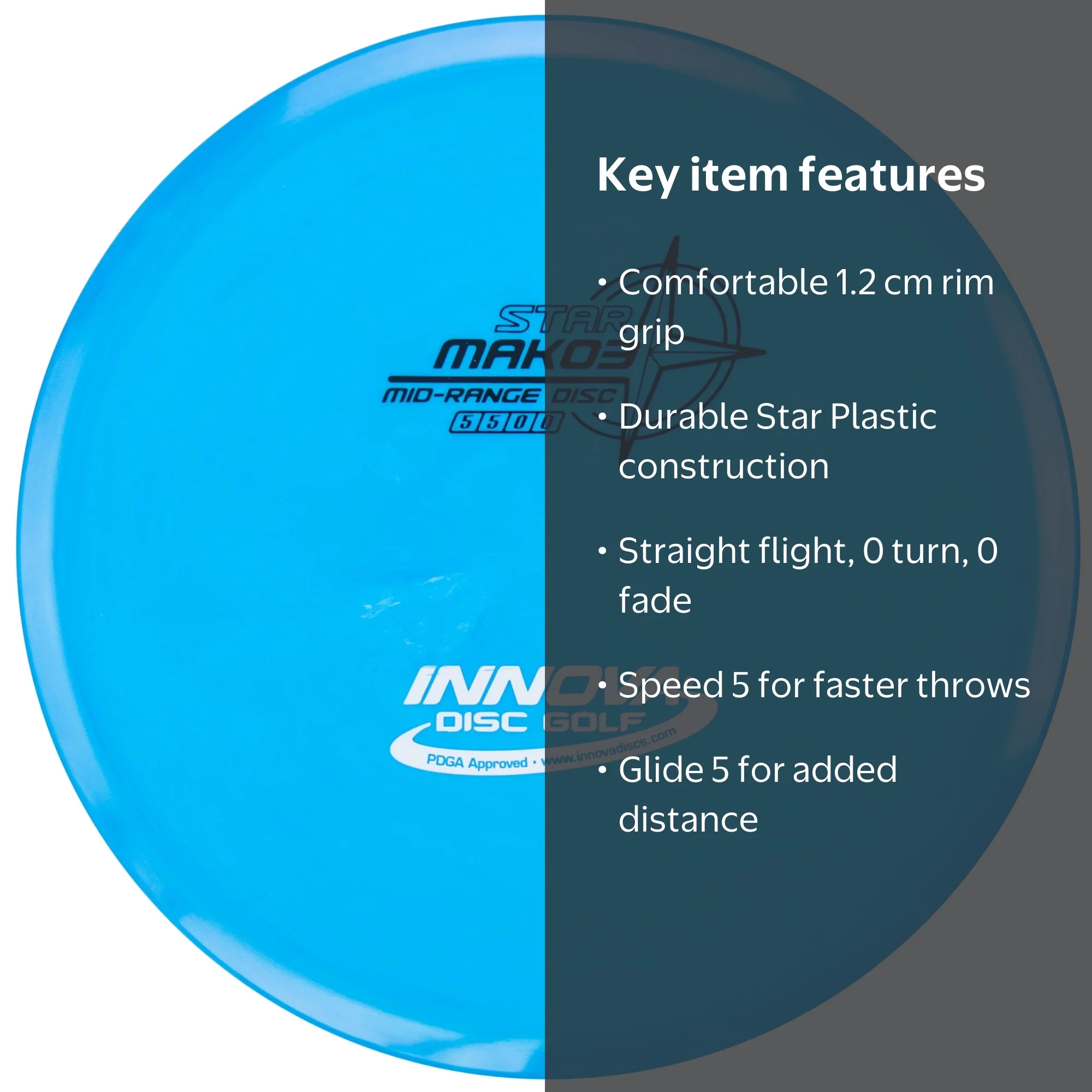 Innova Star Mako3 Mid-Range Golf Disc - Straight Flyer - Walmart.com