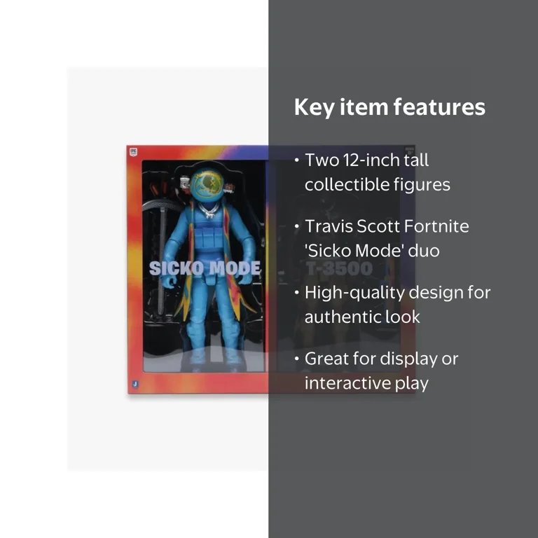 Travis Scott x Fortnite Action Figure, Multicolor, 2 Count