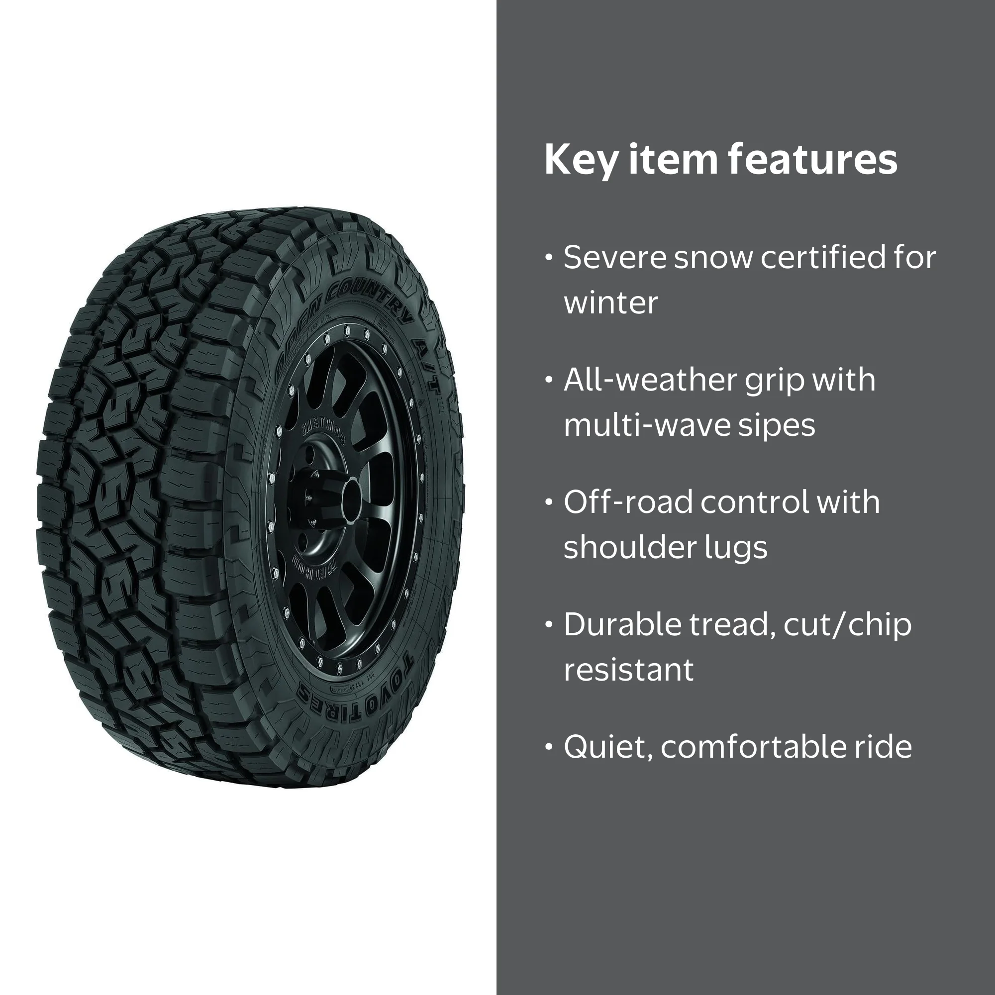 Toyo Open Country A/T III P285/70R17 117T Tire for 2021-23 Jeep