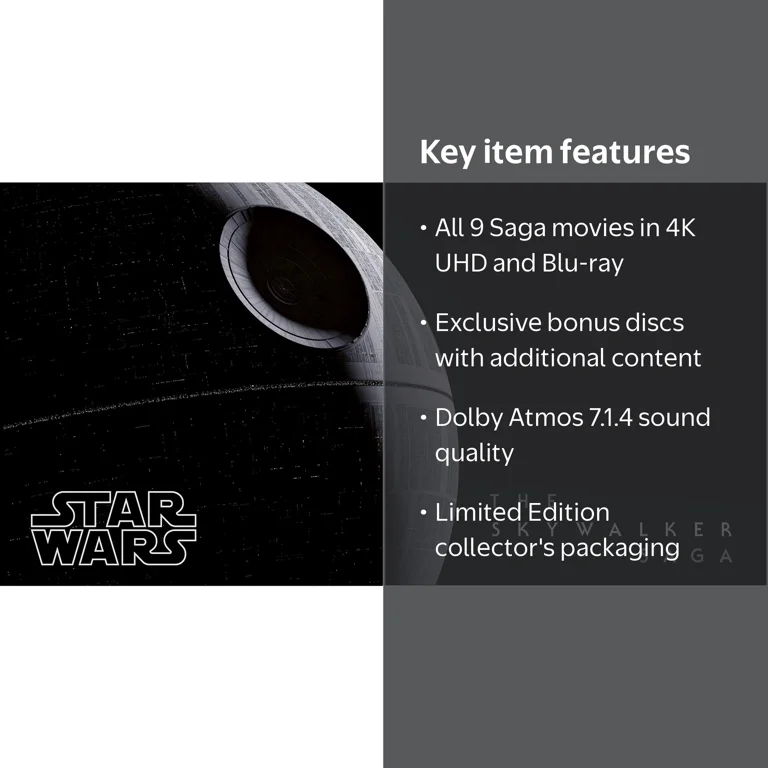 Star Wars: The Skywalker Saga Blu-Ray 4K UHD Box Set, Limited