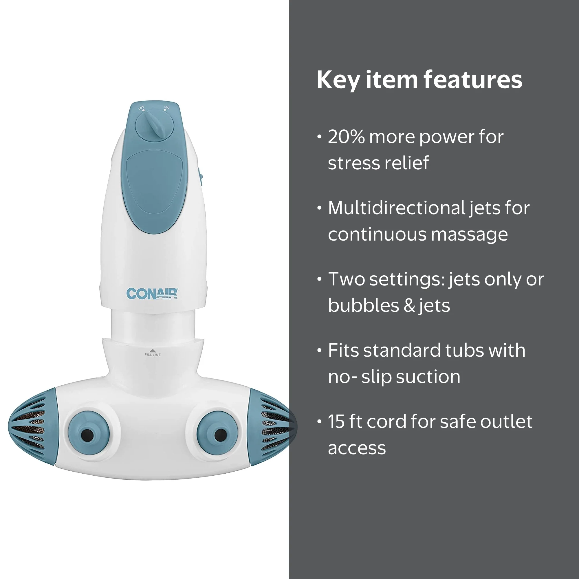 Conair Jet Hydro Spa: Dual Tub Air Bath Spa with Jets, Bubbles