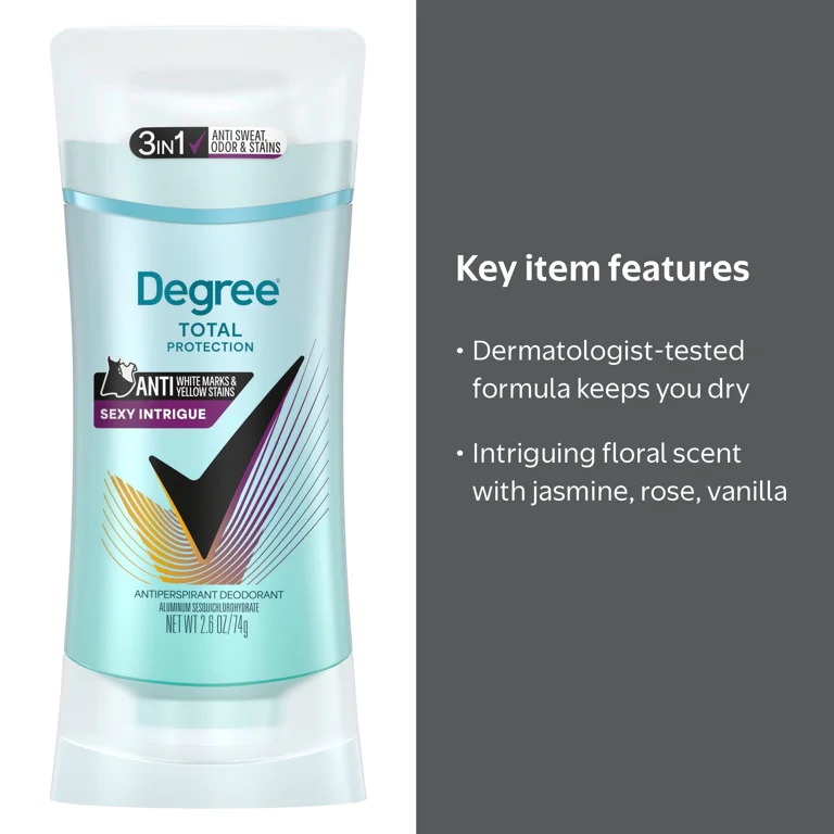 Degree 3 in 1 Antiperspirant Deodorant 72 Hour Protection Sexy