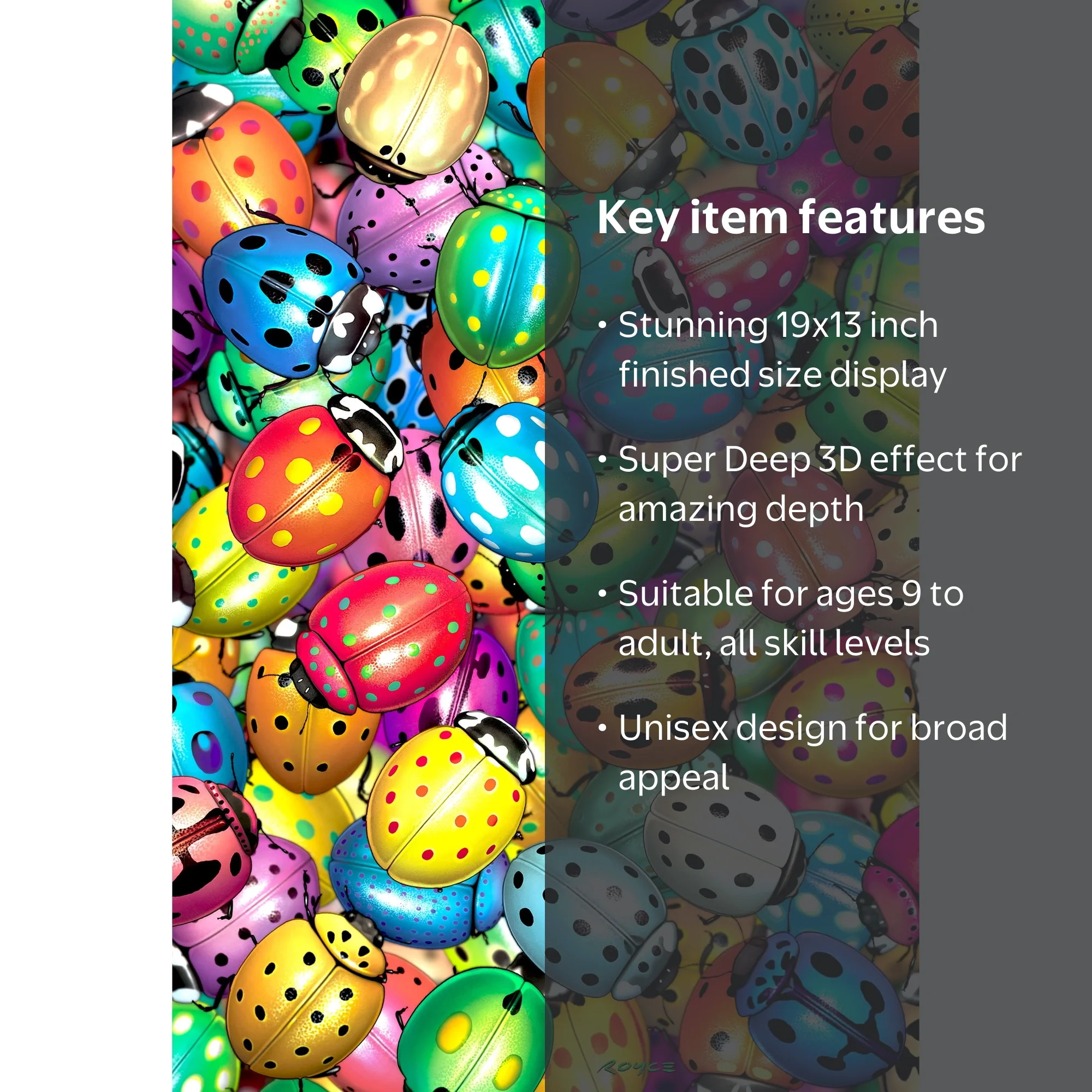 Cra-Z-Art Royce Super Deep 3D Beetle Magic 300-Piece Jigsaw Puzzle