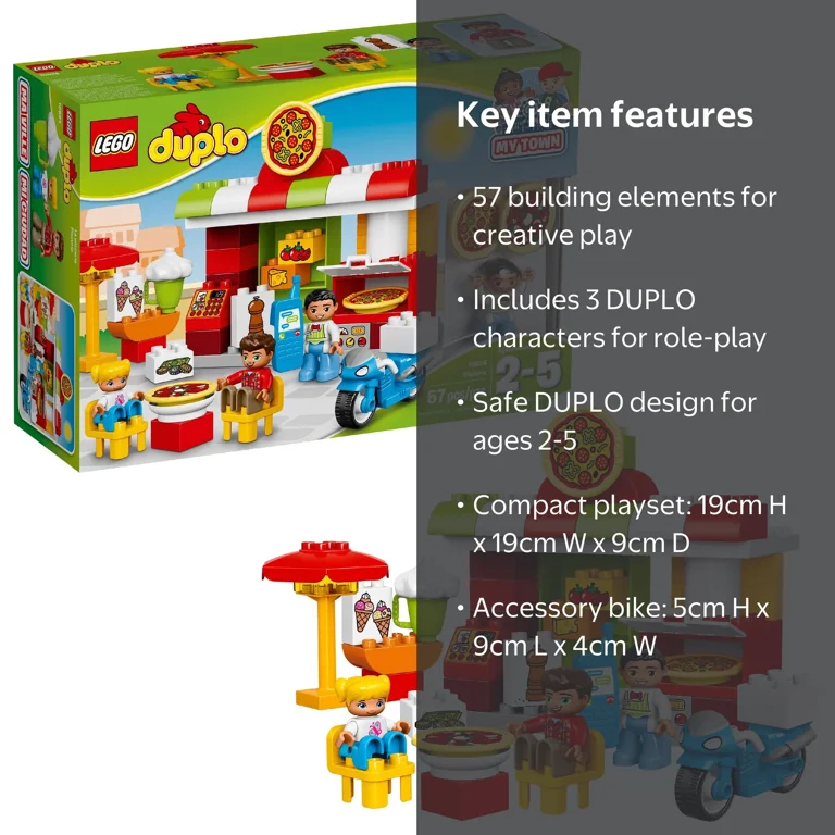LEGO, Building Set, DUPLO Town Pizzeria 10834 - Walmart.com