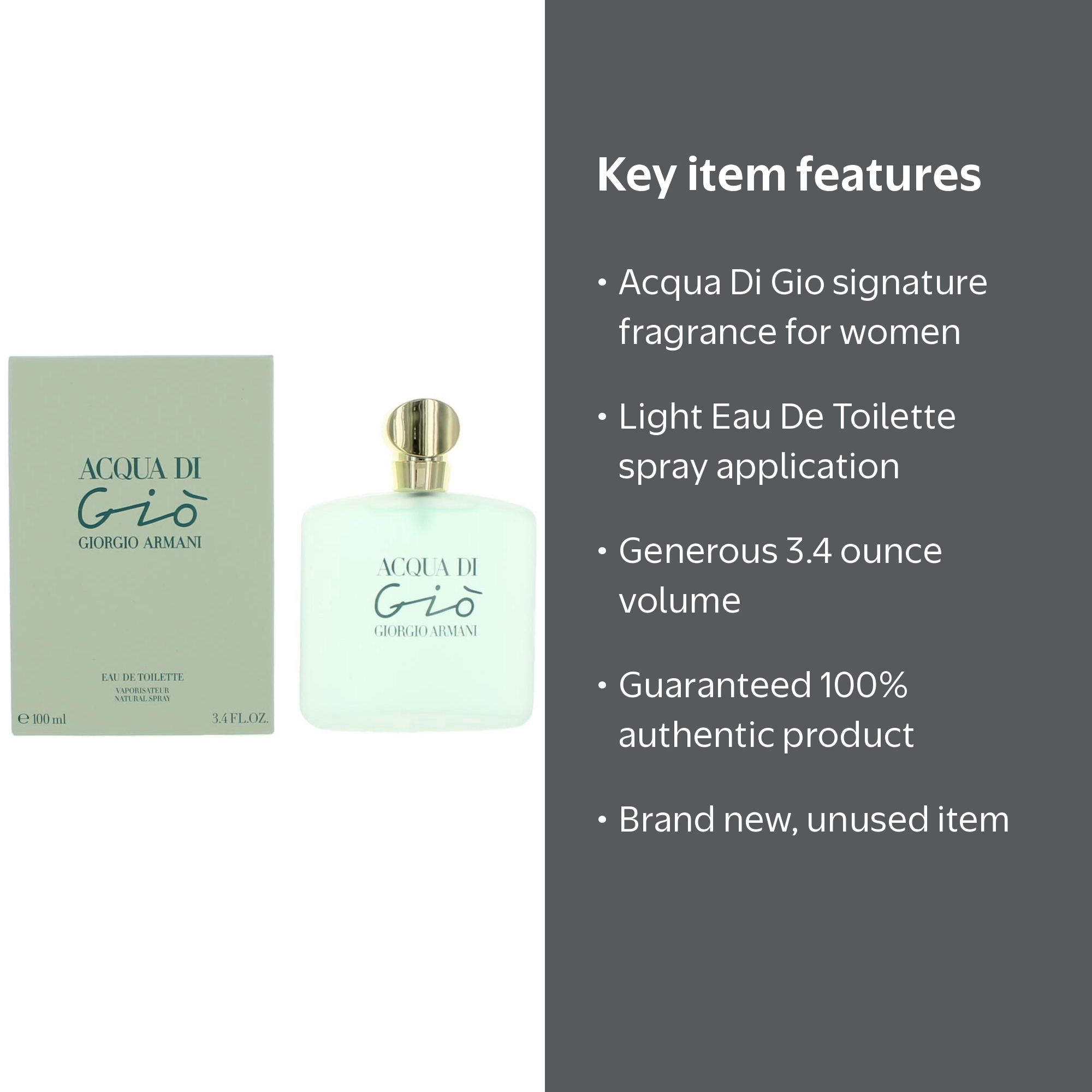 Giorgio Armani Acqua Di Gio For Women 3.4 oz EDT Spray - Walmart.com