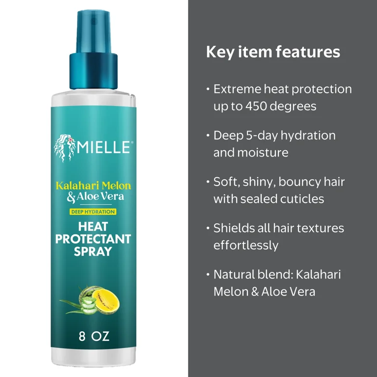 Mielle Kalahari Melon and Aloe Vera Deep Hydration Heat Protectant