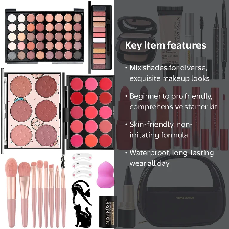 AOLIKOKO, All In One Makeup Kit, Full Kit for Women, Easy to Carry