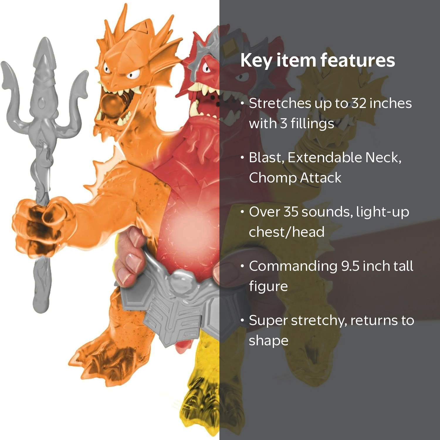 Heroes of Goo Jit Zu Lava Fury King Hydra Action Figure [Triple