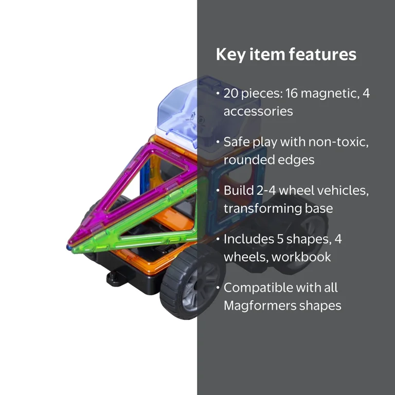 Magformers Magnetic Construction 20 PC Space Adventure STEM Toy