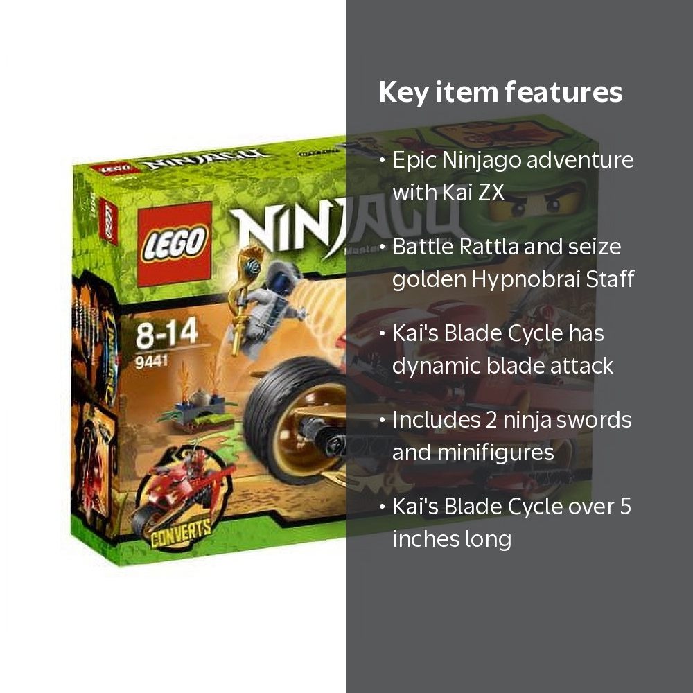 Free Shipping! Ninjago Kai's Blade Cycle Set LEGO 9441 - Walmart