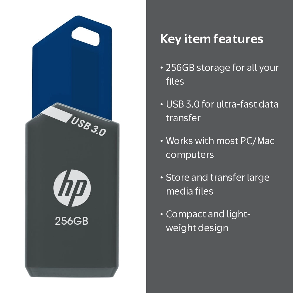 HP 256GB x900w USB 3.0 Flash Drive - Walmart.com