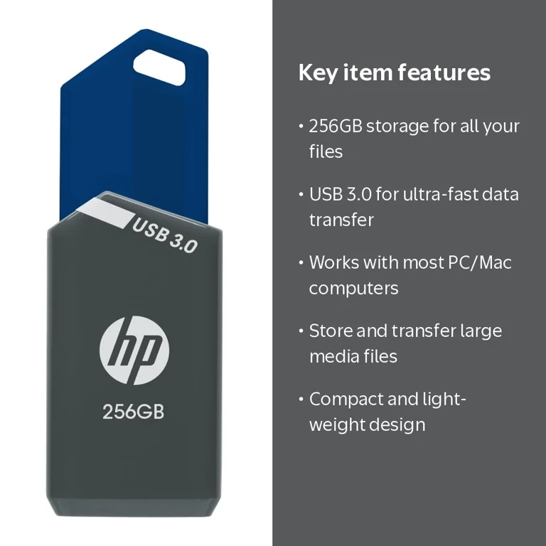 HP 256GB x900w USB 3.0 Flash Drive - Walmart.com