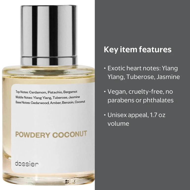Dossier Powdery Coconut Eau de Parfum, Inspired by Tom Ford Soleil
