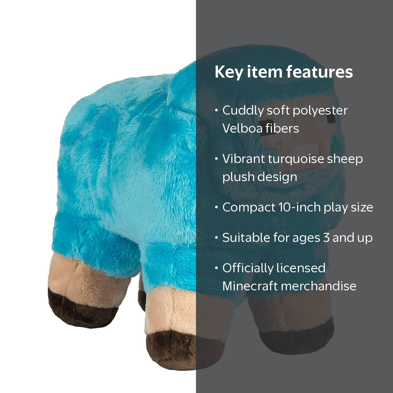 Plush - Minecraft - Mineon Sheep Turquoise 10 Soft Doll j6638