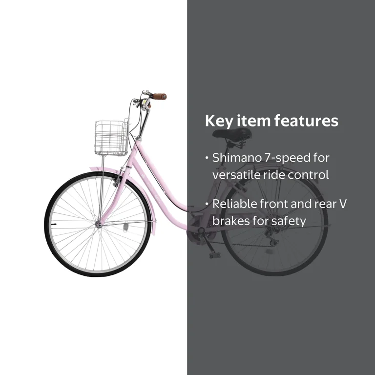 Ktaxon 26in Adult City Bike, Shimano 7-Speed, High-Carbon Steel