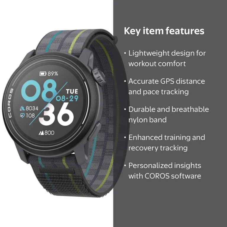 COROS Pace 3 Running Tracker GPS Sport Watch with Nylon Band
