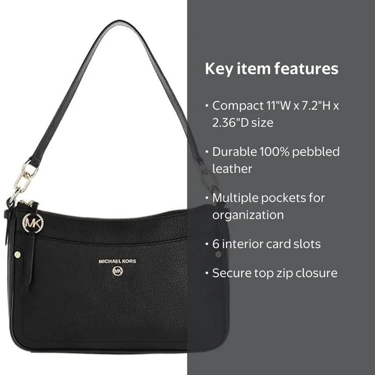 Michael Kors Womens Jet Set Charm Medium Top Zip Pochette