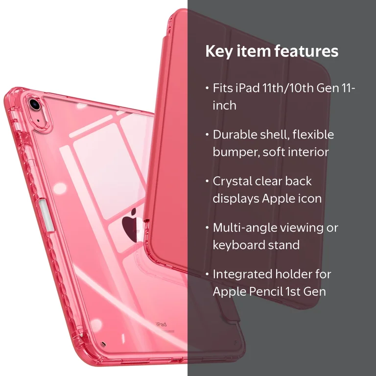 Fintie iPad 10th Gen 10.9 Inch 2022 Clear Case with Pencil Holder