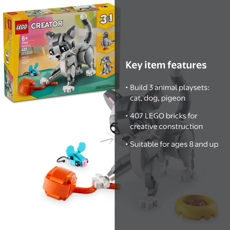LEGO, Animal Building Toy, 31163, 3 in 1 Pet Playset - Walmart.com