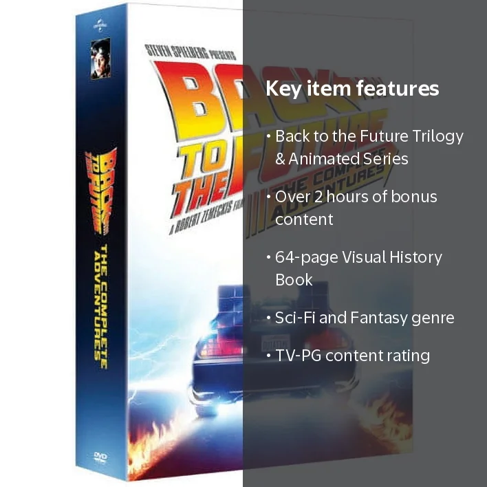 Back to the Future: The Complete Adventures DVD, Universal Studios