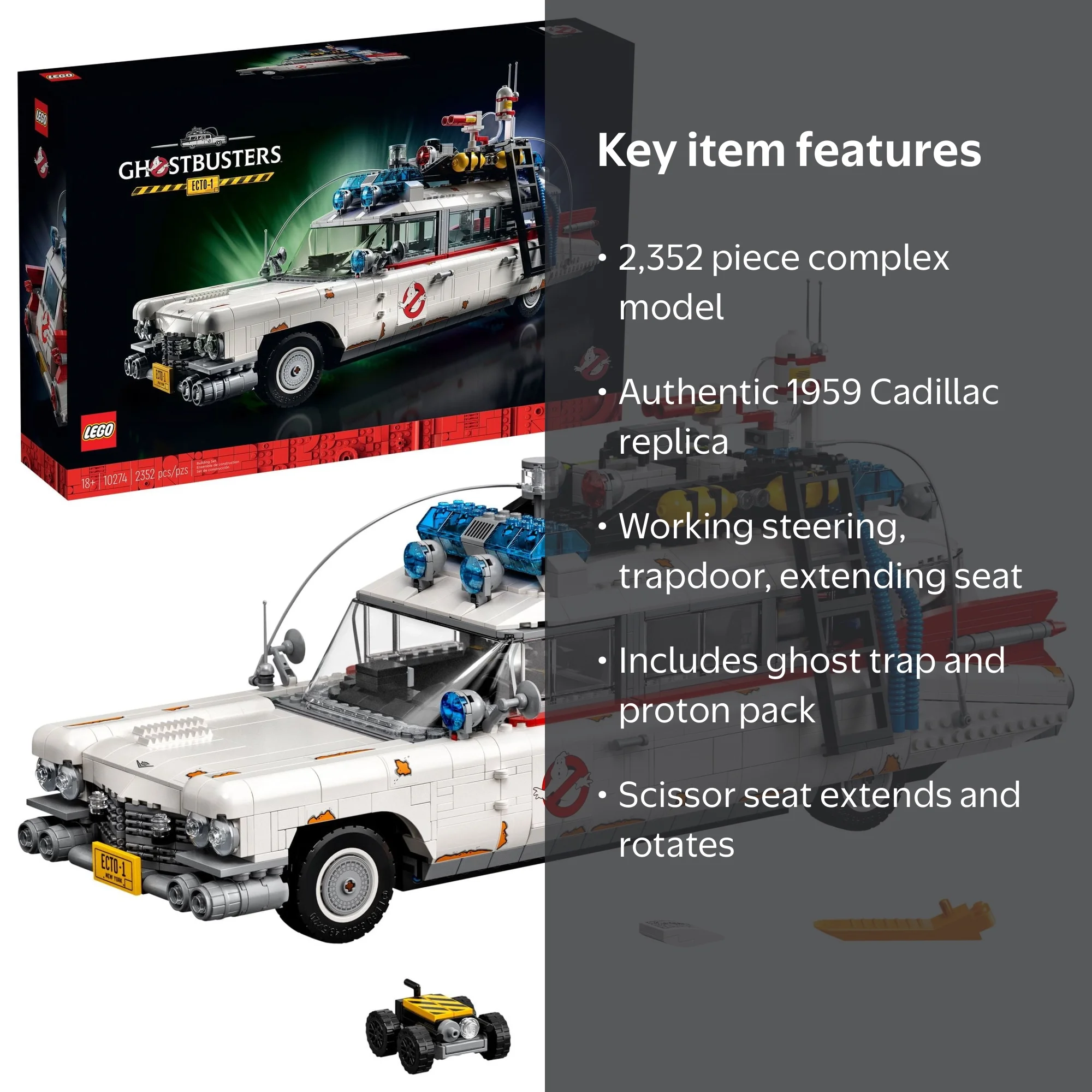 LEGO Icons Ghostbusters ECTO-1 10274 Car Kit for Display - Walmart.com