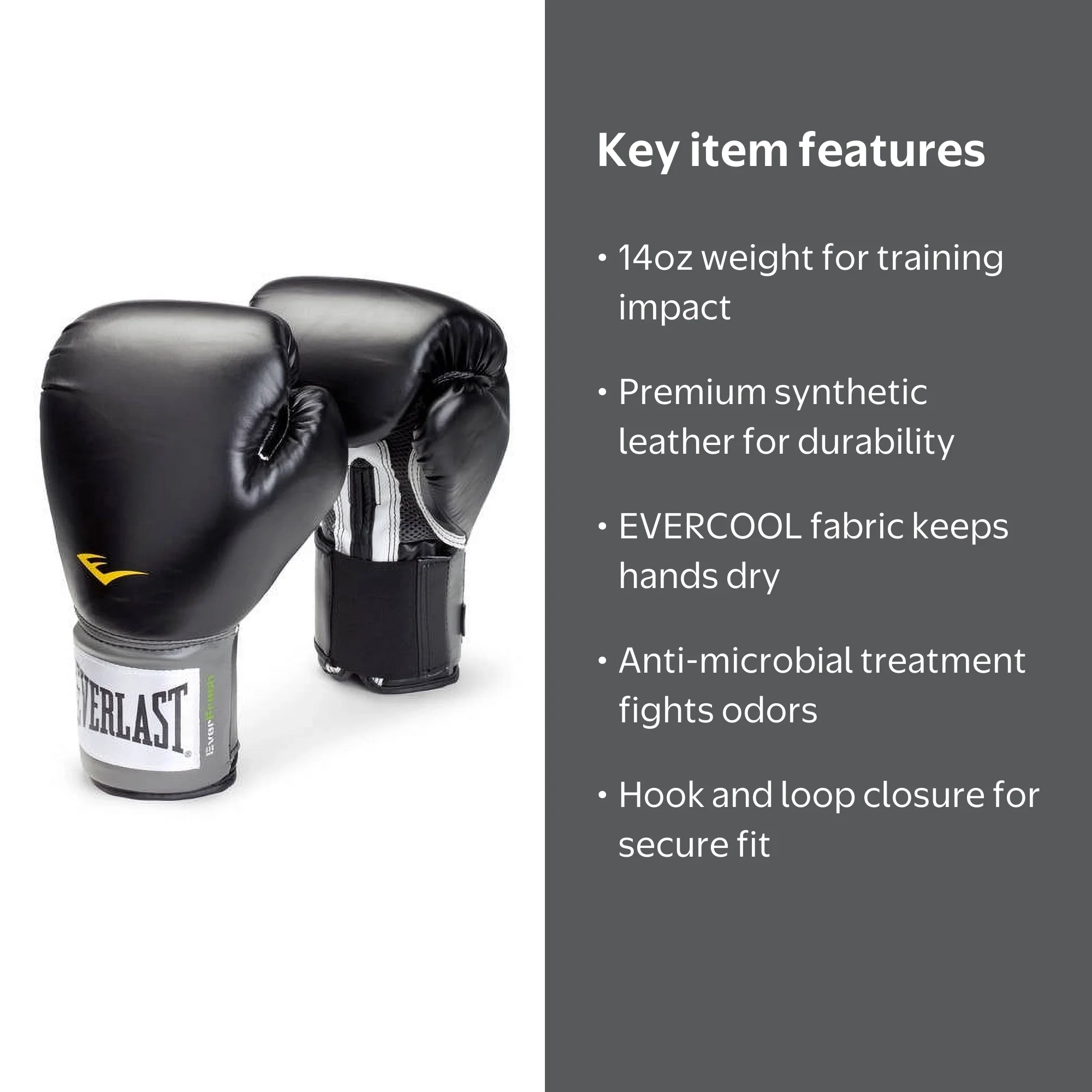 Everlast Pro Style Boxing Glove, Male, 14oz Black - Walmart.com