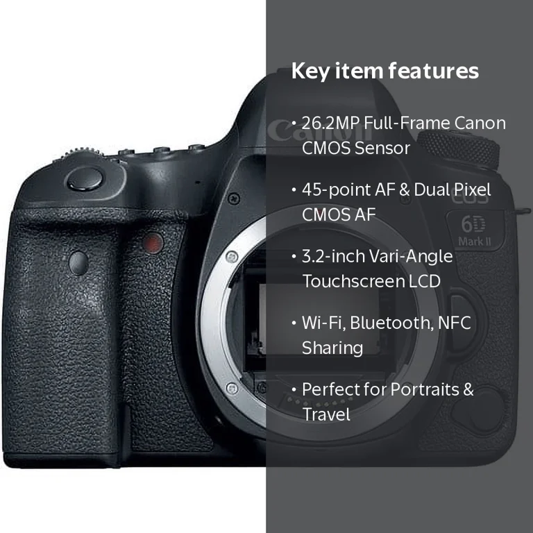 Canon, EOS 6D Mark II Digital SLR Camera Body Wi-Fi Enabled