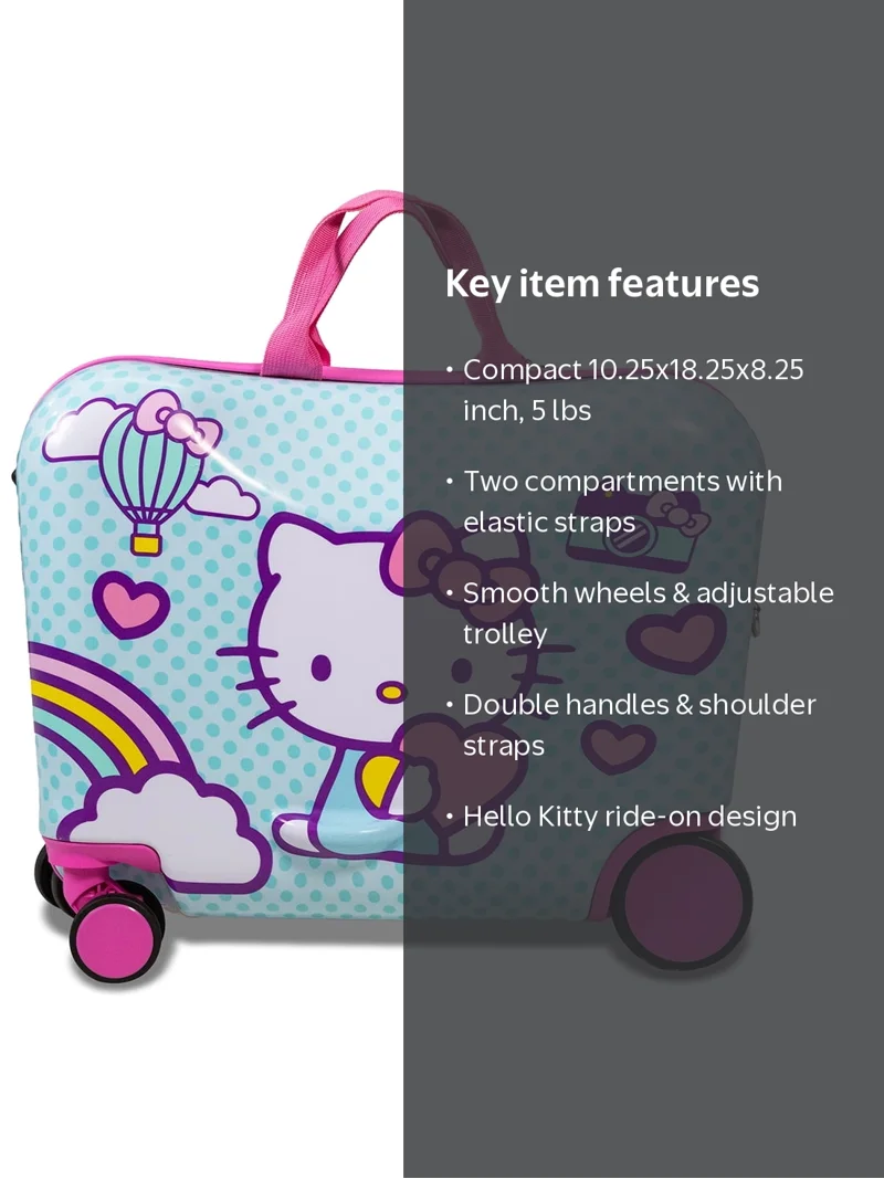 【KITTY】 Kid's Sanrio Hello Kitty Character Ride On Scooter Hardside