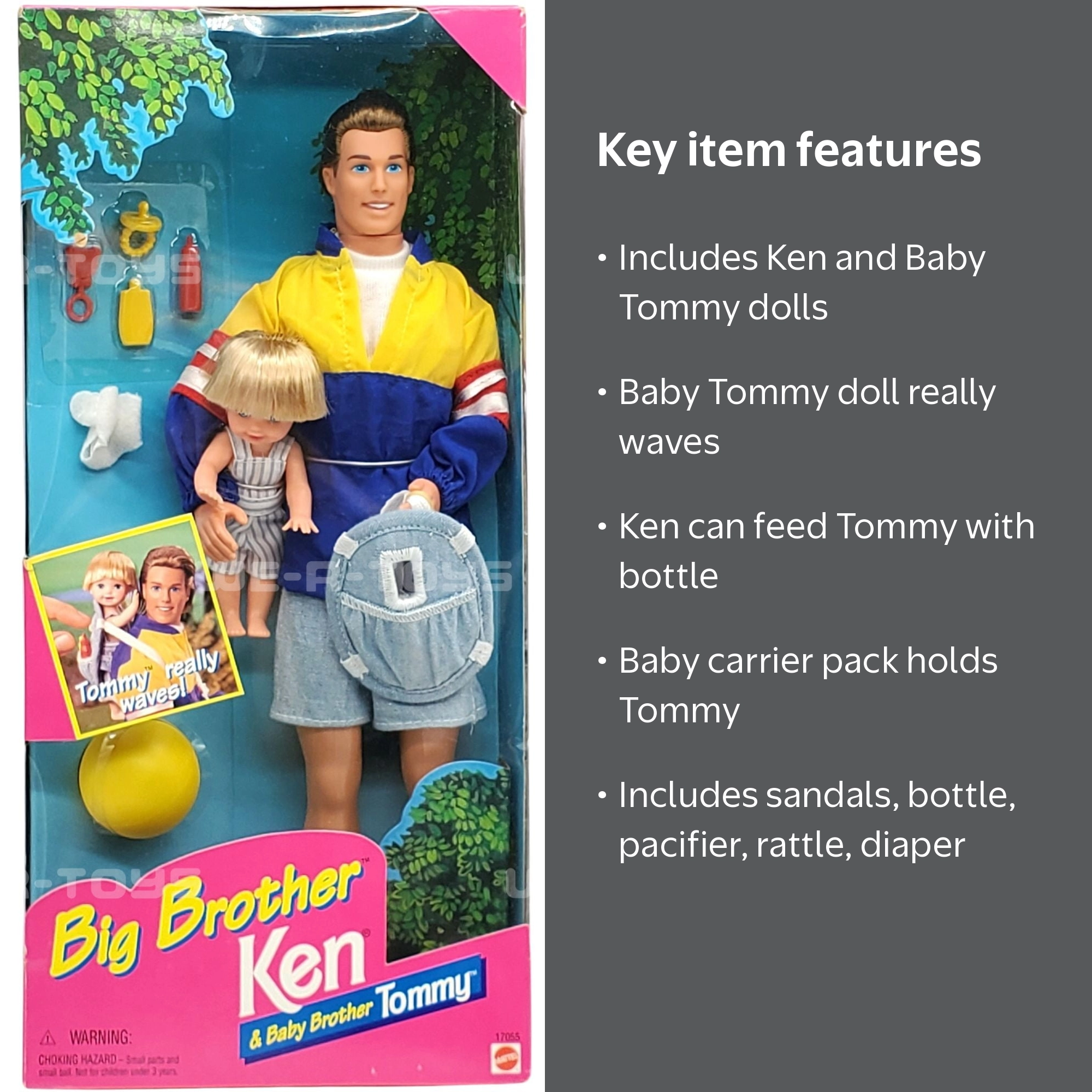 Barbie Big Brother Ken & Baby Brother Tommy Doll Set 1996 Mattel