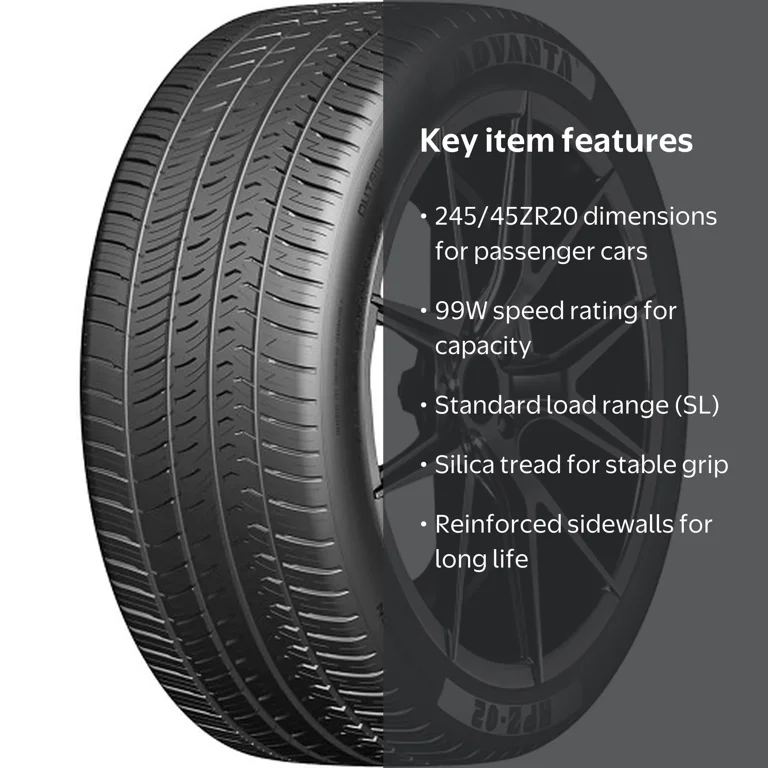 Advanta, Passenger Tire, 245/45ZR20, 99W Performance - Walmart.com