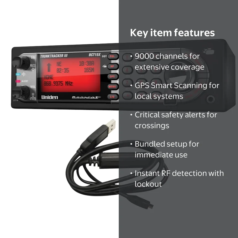 Uniden BCT15X Bearcat Scanner with BearTracker Warning System