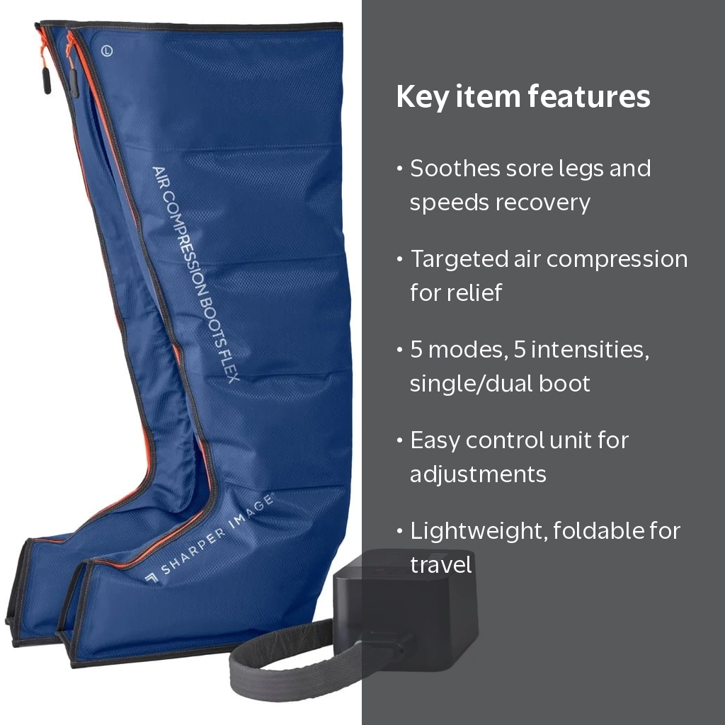 Sharper Image Air Compression Boots Flex Leg Recovery System Small/Medium Sharper Image Air Compression Boots Flex Leg Recovery System  main image 4