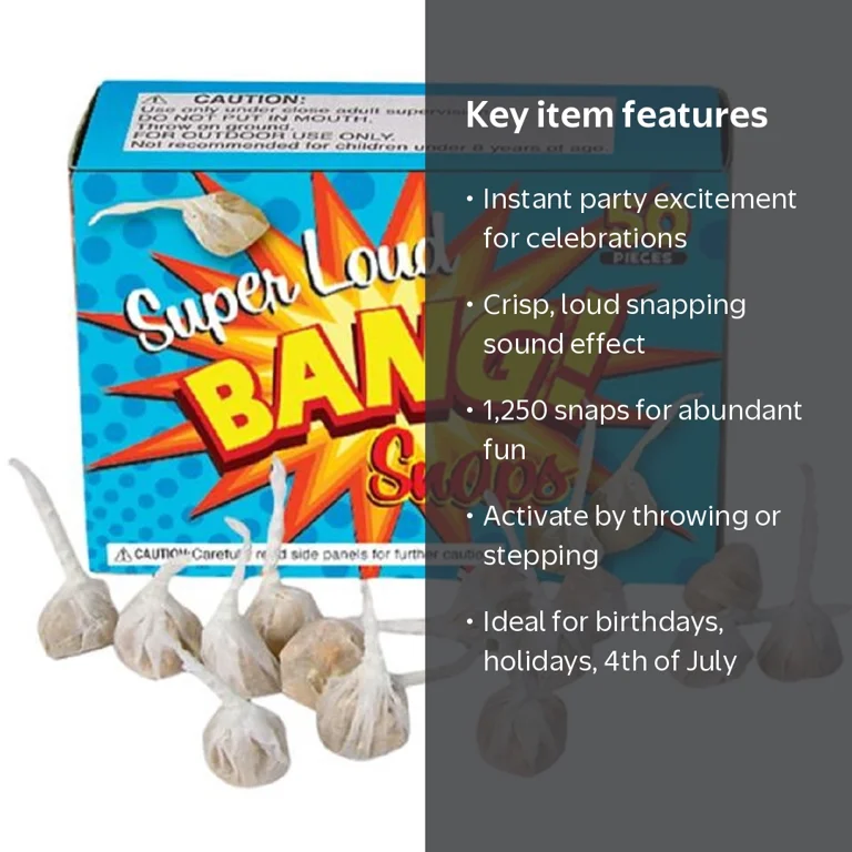 Nicky Bigs Novelties Exploding Miniature 1250 Bang Party Snaps, 50