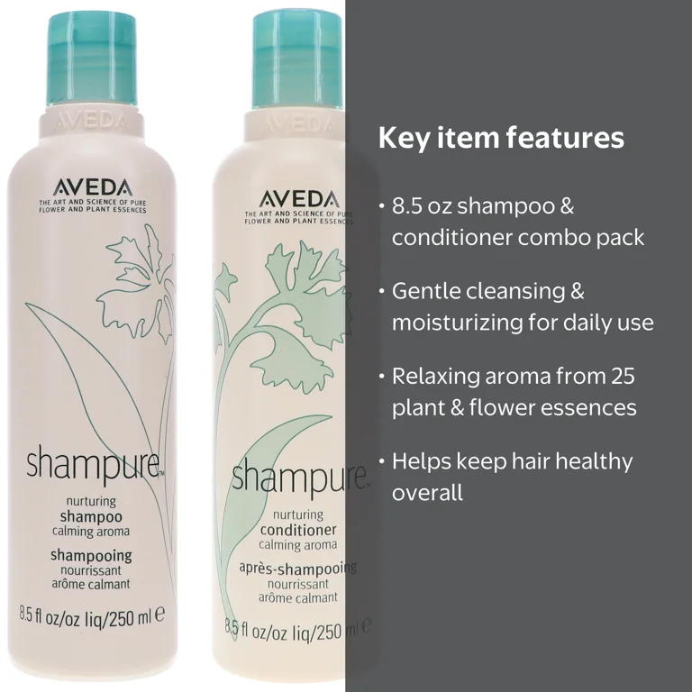 Aveda Shampure Nurturing Shampoo 8.5 oz, Conditioner 8.5 oz