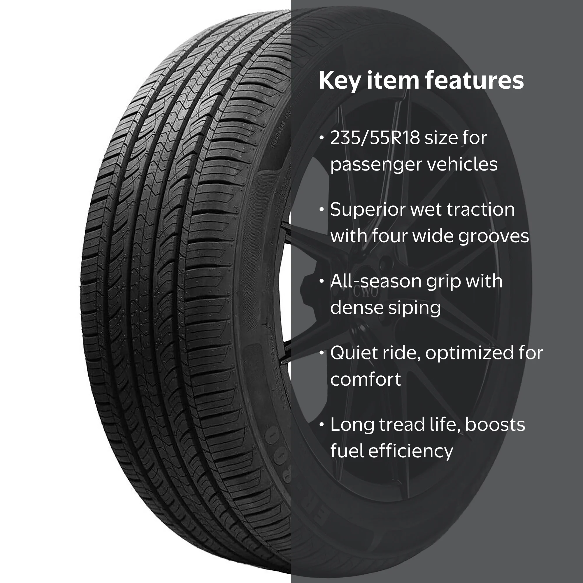 Advanta ER800 235/55R18 100V Tire, Fits Chevrolet Equinox LTZ