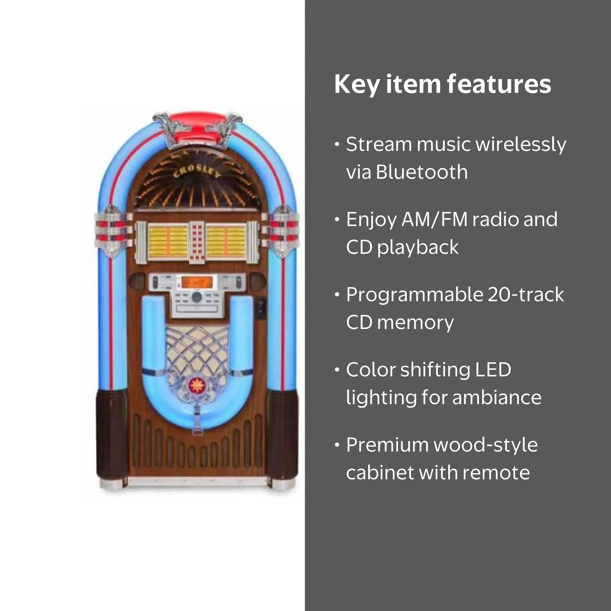 Crosley Full Size Bluetooth Jukebox - Walmart.com