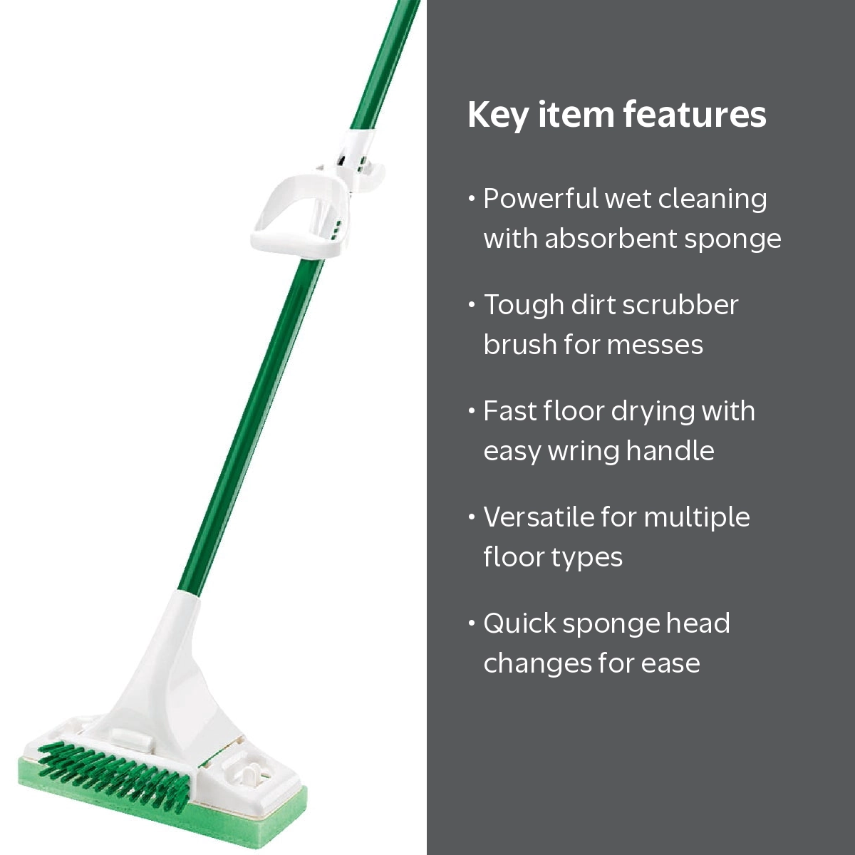 Libman, Gator Sponge Mop, Wet Cellulose Household Cleaning